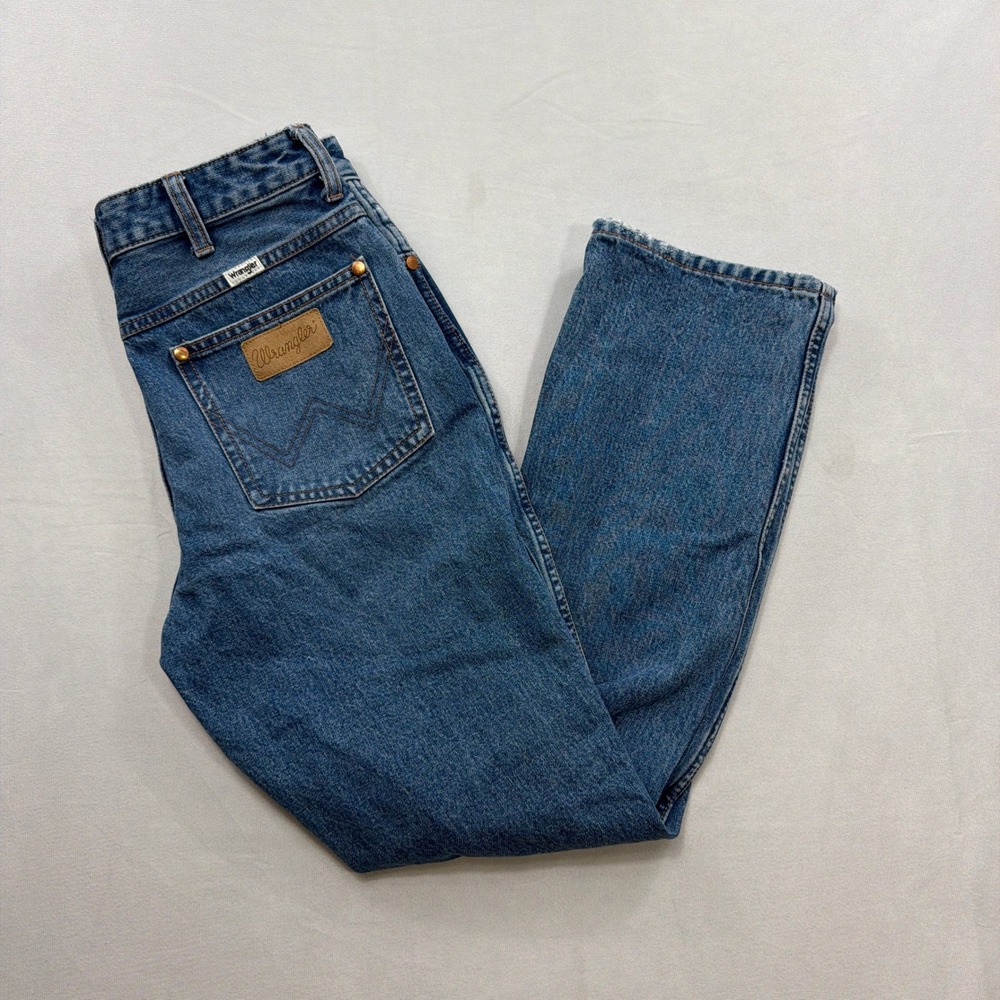 Wrangler Jeans Wild West High Rise Straight Distressed Blue Women 28x28
